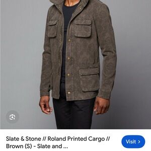 Slate & Stone Men's brown zipper/snap jacket. Size L